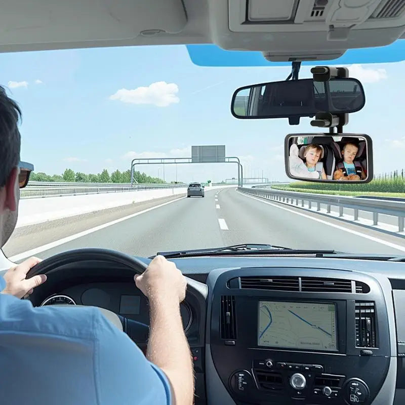 Backseat Looking-Glass Wide View Car Seat Monitor 360-Degree