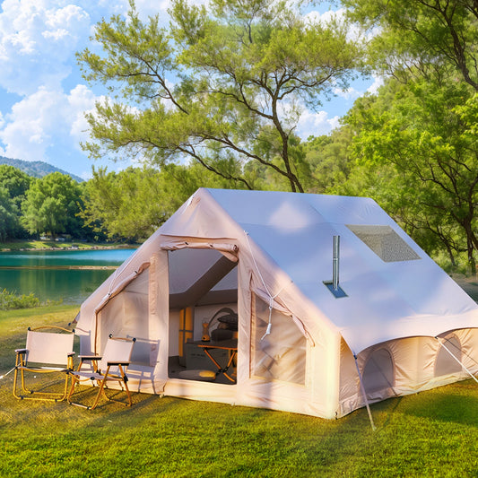 129 Square Feets Inflatable Camping Tent for 8-10 People
