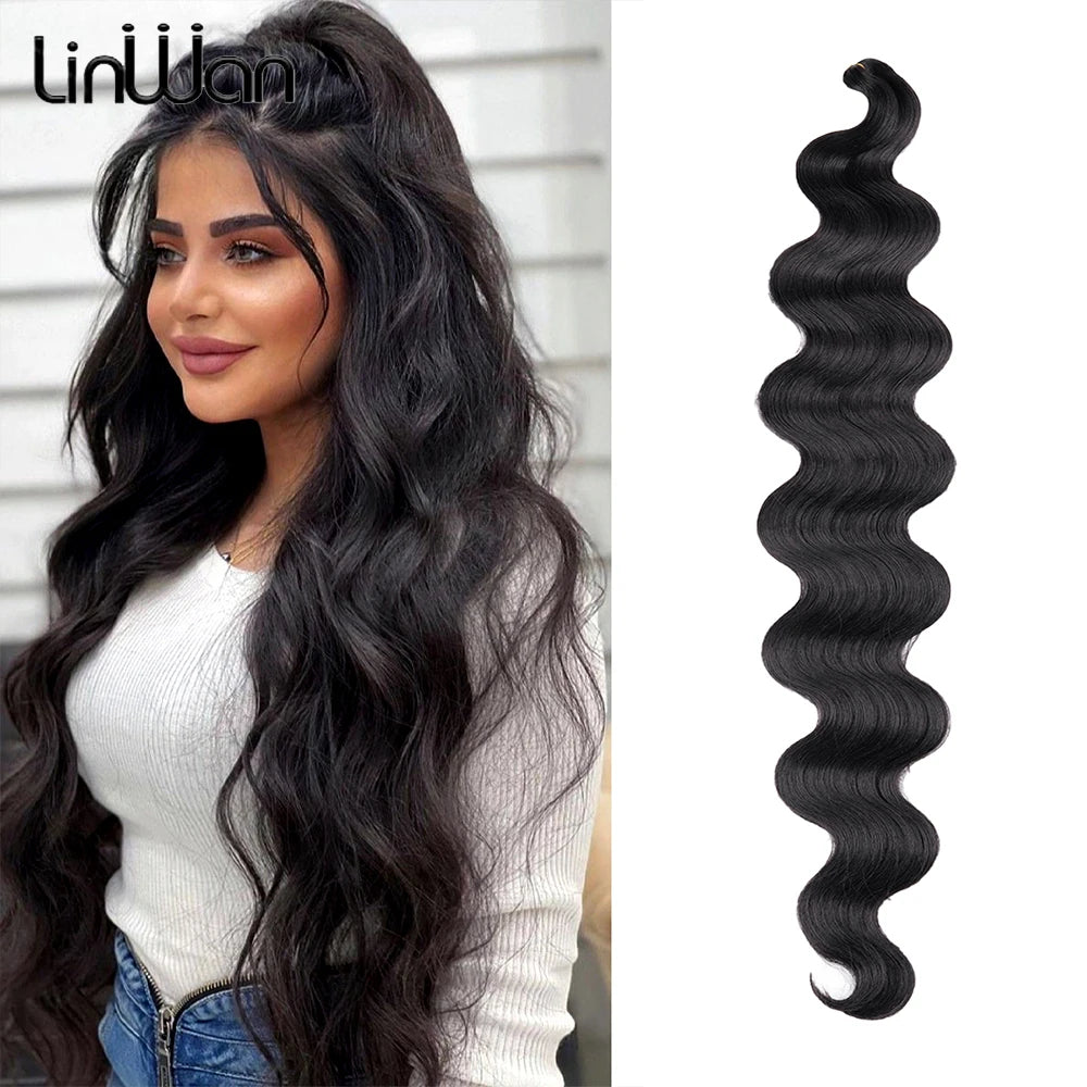 28 Inch Long Deep Wave Crochet Hair Effortless Ocean Wave Glam