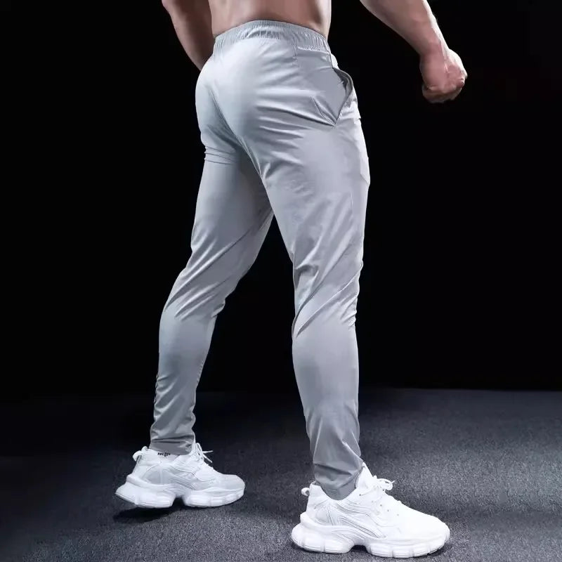 Men's Quick Dry Sports Pants Breathable Basketball Running Gym Slim Fit Trousers