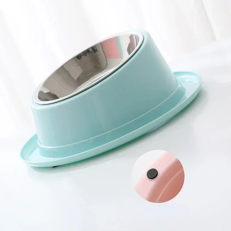 Cat Feeder Slope Anti-Ant Food Bowl Stainless Steel Bowl