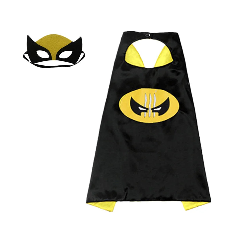 Superhero Cape Captain America Shield Costume Children Halloween Mask Dress Up Gift Costume