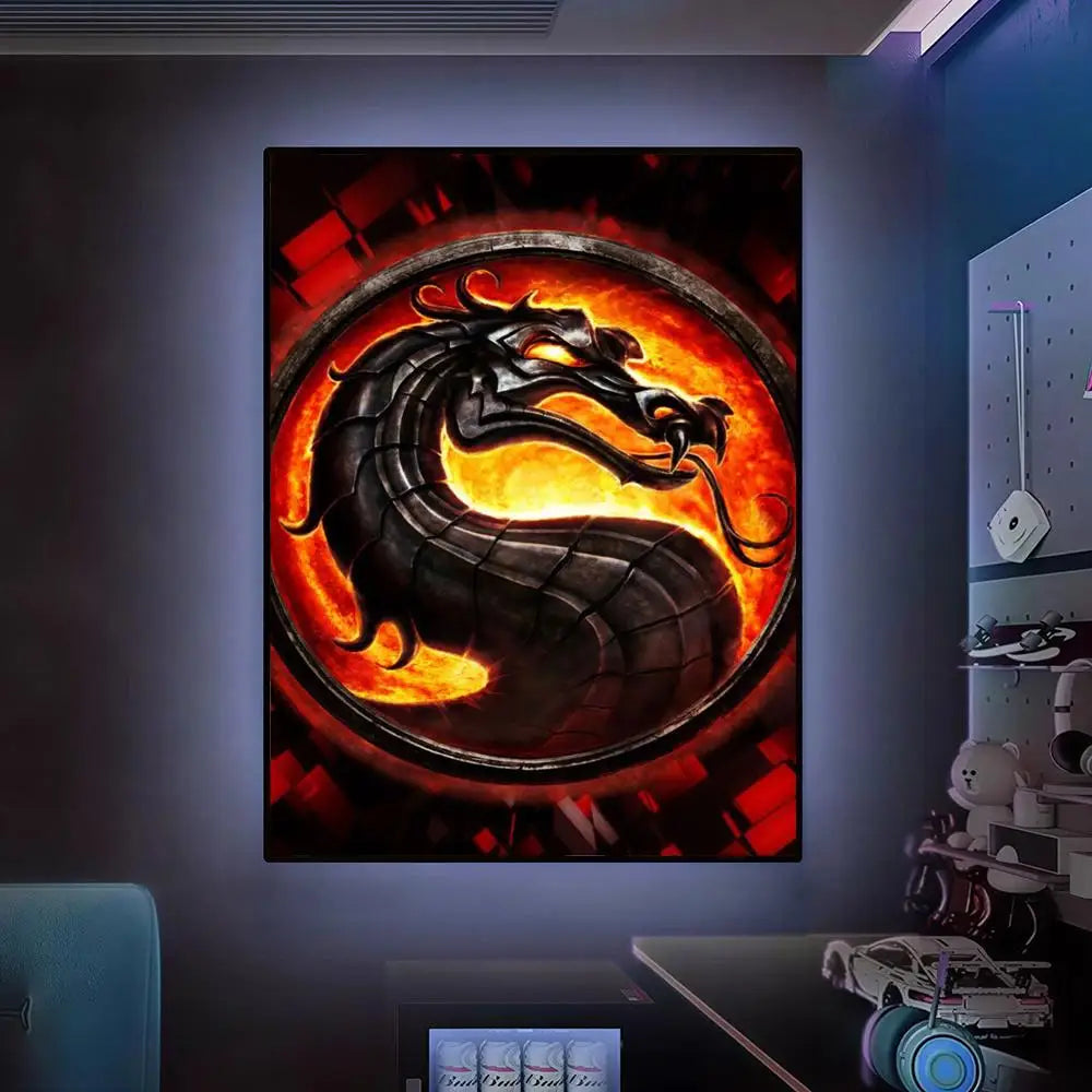 Mortals K Kombat Video Game Poster HD Waterproof Wall Art Self Adhesive Decor