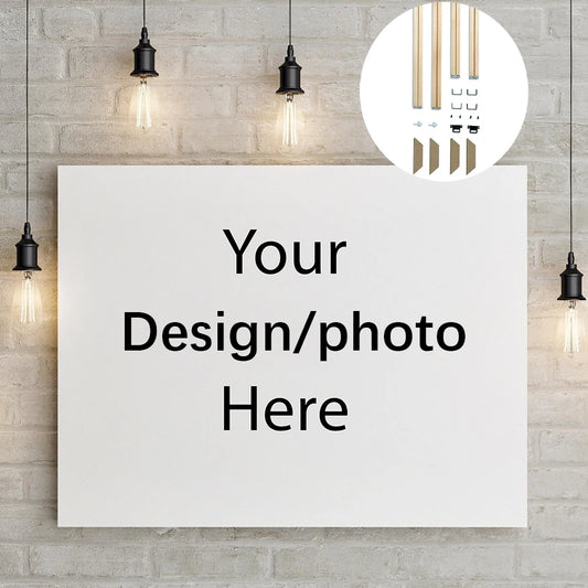 DIY Custom Photo Canvas Painting with Wood Frame Personalized Wall Art Poster for Living Room Home Decor Unique Gift Idea